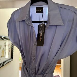 Cute silk dress, pretty pale blue. Never worn, still has tags.